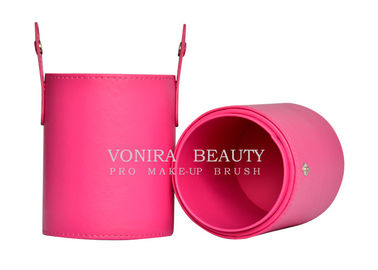 PU Deri Makyaj Fırça Çanta Kutusu Depolama Tutucu Konteyner Kozmetik Silindir Taşınabilir