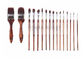Naylon Saç Ahşap Saplı Vücut Boya Brushes16pcs Set Yüksek Kalite Boyama Fırçalar Set