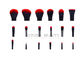 Sentetik Saç 18 Parça Özel Etiket Makyaj Fırçaları Duo Fiber Fırça Seti