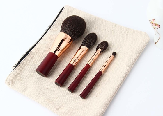 Vonira Beauty Red Rose Color Essential Seyahat Fırça Seti %100 Vegan Cruelty Free 8 Parça Mini Yüz Göz Makyaj Fırça Seti