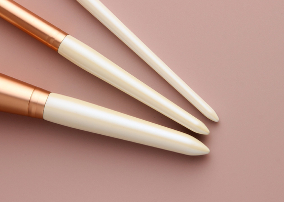 Vonira Güzellik Çift Eyeliner Maskara Makyaj Fırçası Alüminyum Ferrule Birch Ahşap Yakalama ile Çift Sonu