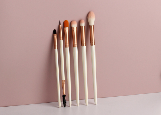 Vonira Güzellik Çift Eyeliner Maskara Makyaj Fırçası Alüminyum Ferrule Birch Ahşap Yakalama ile Çift Sonu