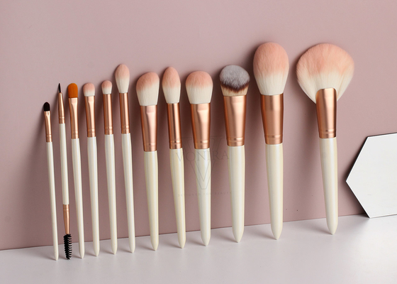 Vonira Güzellik Çift Eyeliner Maskara Makyaj Fırçası Alüminyum Ferrule Birch Ahşap Yakalama ile Çift Sonu