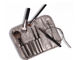 Deri Çanta Taşınabilir 6 Adet Vakfı Makyaj Fırça Özel Logo