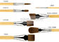 7 Adet Altın Taklon Sanat Vücut Boya Fırçaları Suluboya Akrilik Yağlı Boya Fırçaları