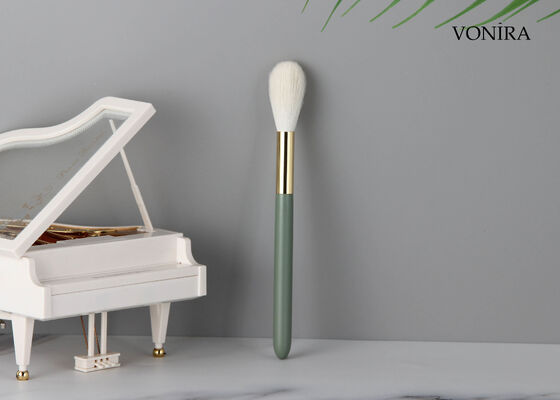 Vonira Custom Toptan Satış Doğal Beyaz Keçi Saçı Makyaj Özel Etiket Servisiyle Uzun Karıştırma Toz fırçası