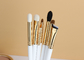 Vonira Artisan Studio 16pcs Makyaj Fırçaları Seti, Altın Bakır Yüksük Ahşap Saplı