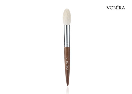 Vonira Custom Toptan Doğal Beyaz Keçi Saçları Kahverengi Ebony Eldiven Yüz Makyaj Yükseltme fırçası