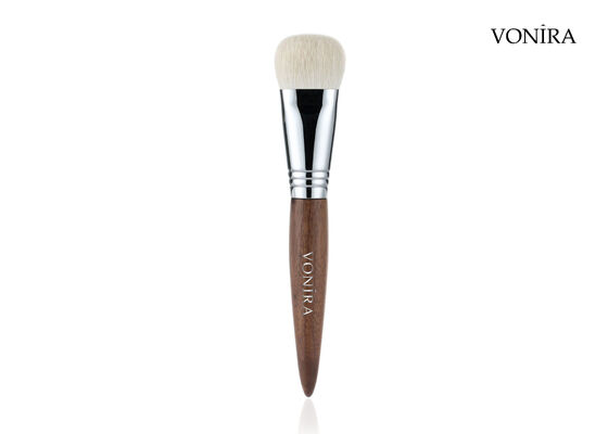 Vonira Custom Toptan Doğal Beyaz Keçi Saçları Kahverengi Ebony Eldiven Yüz Makyaj Temel fırça